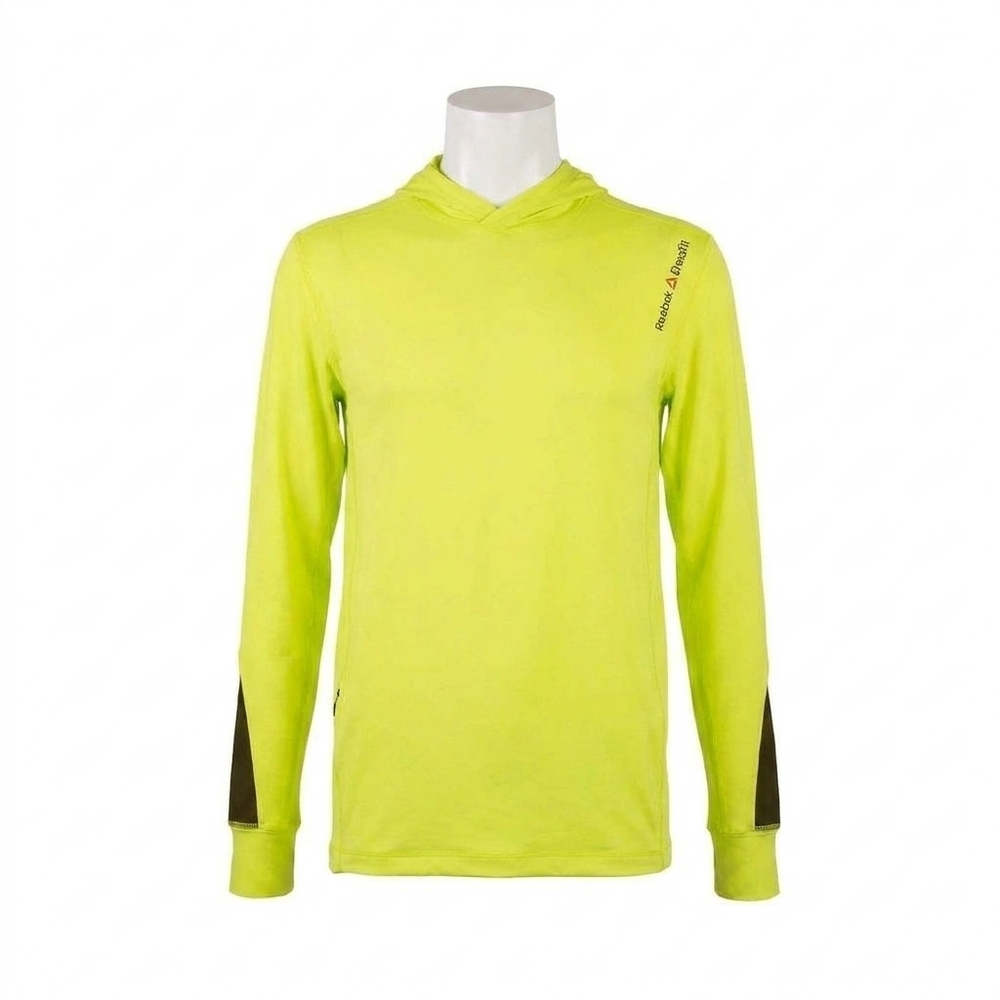 NEW REEBOK men's crossfit rcf long sleeve top in green